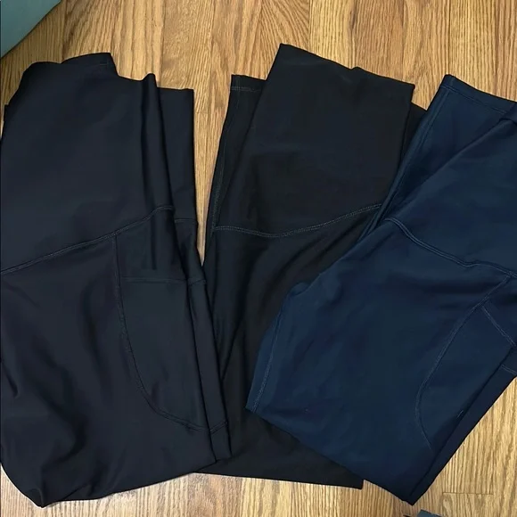 Old Navy maternity Black and Navy Leggings - Picture 1 of 5